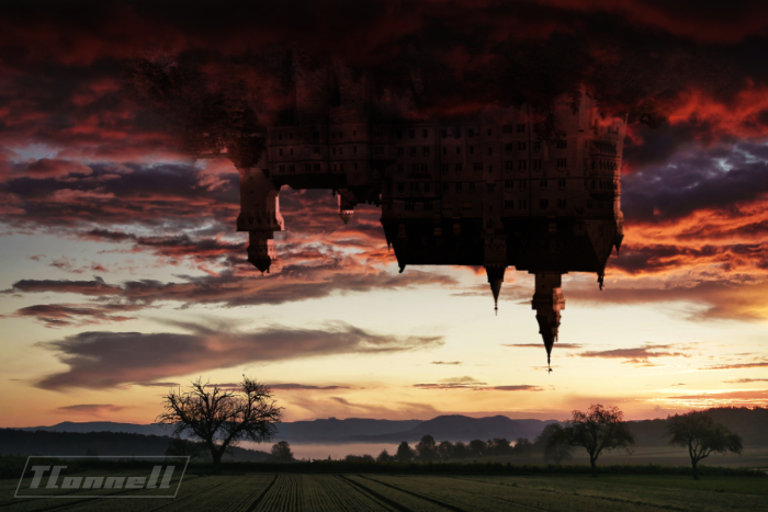 upside-down castle in the sky